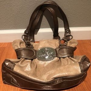 Kathy Van Zeeland Tan/Brown Belted Handbag